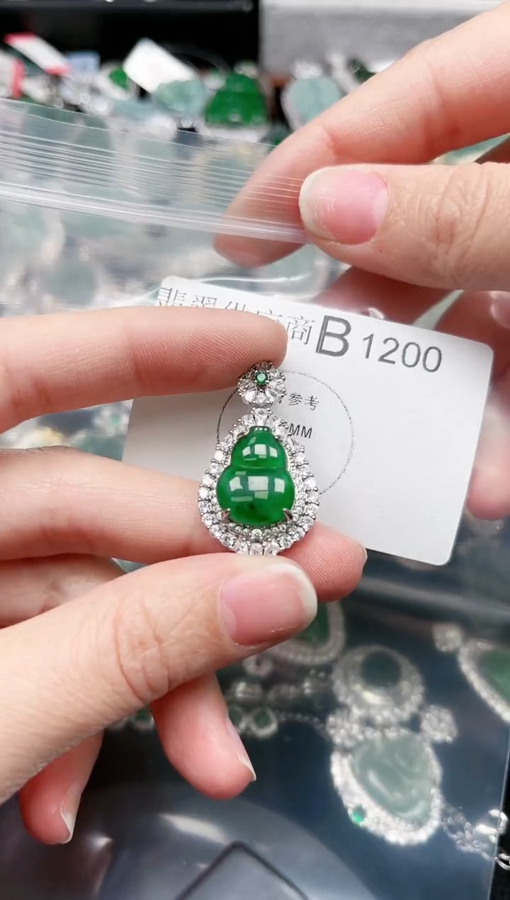 【闪购商品】翡翠颈饰未镶嵌1200赠皮绳