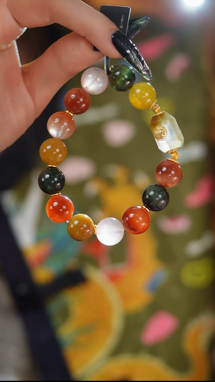 【闪购商品】水晶手串未镶嵌E713S 扎基彩兔毛手串