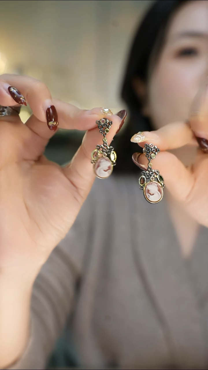 铜合金无卡梅奥耳环