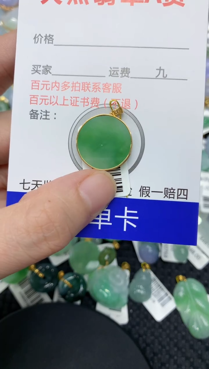 【闪购商品】翡翠颈饰18K金镶嵌111111111