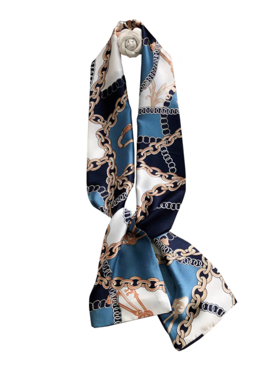 春款丝巾装饰百搭小领巾气质女人