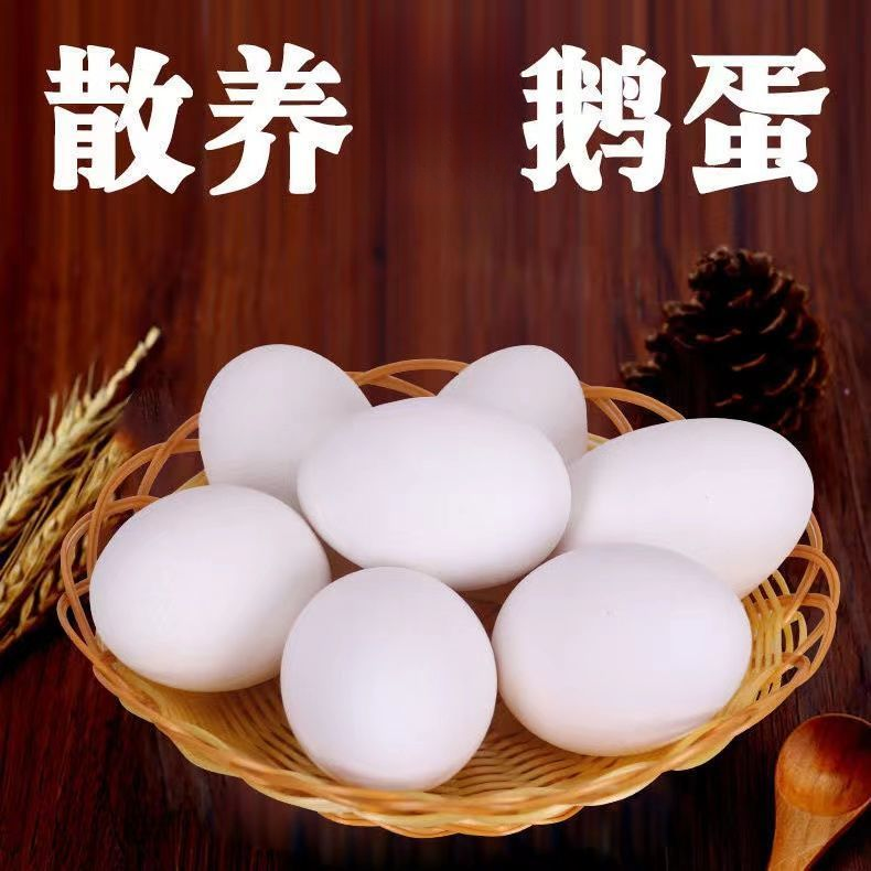 1【雁鹅蛋】农家散养雁鹅蛋郎德鹅12枚单黄初生蛋80-100克包邮到家