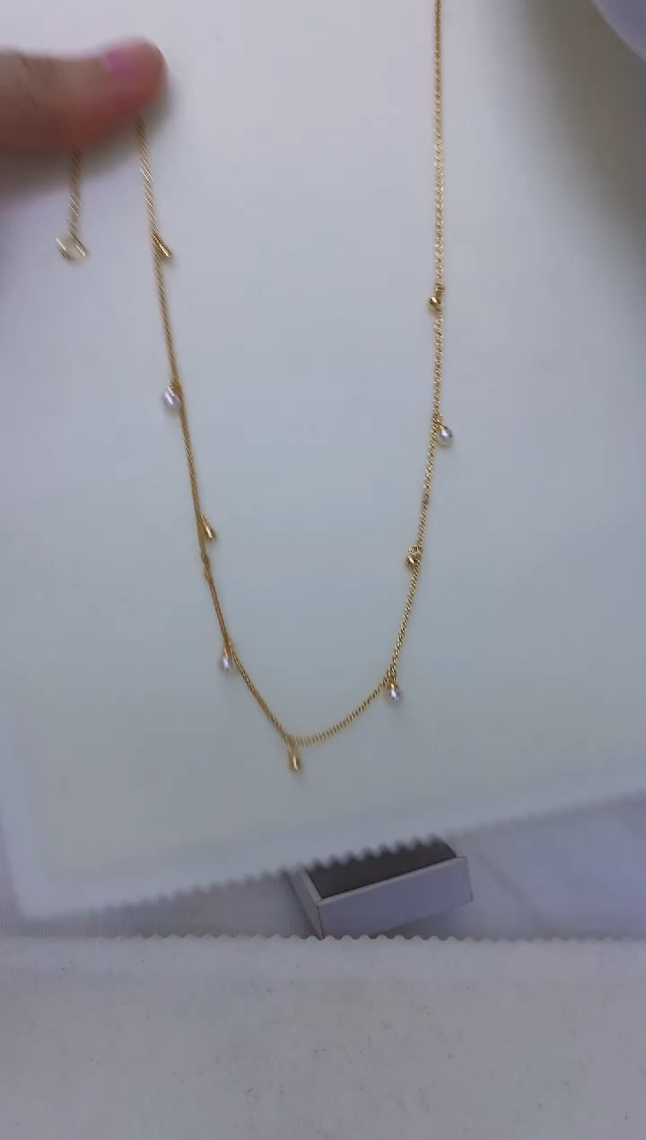 银S925镶嵌饰品海水珍珠设计款满天星项链