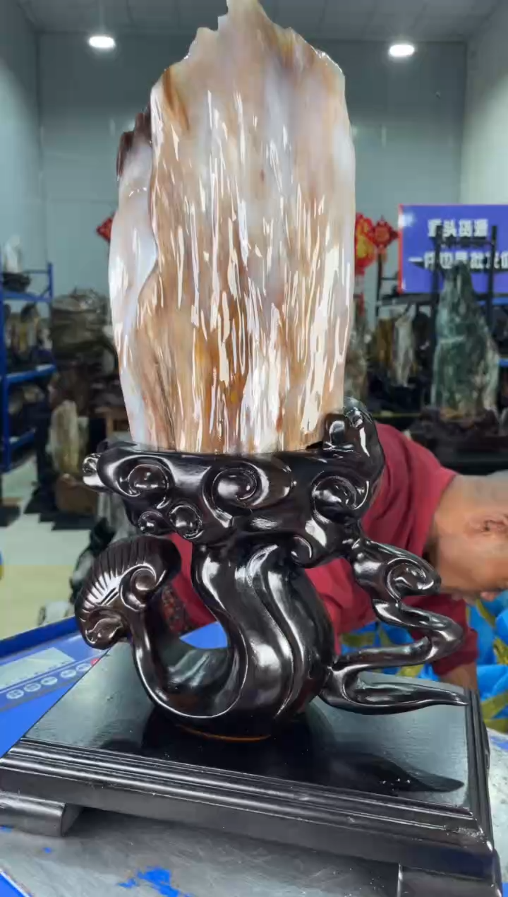 【闪购商品】硅化玉摆件未镶嵌100