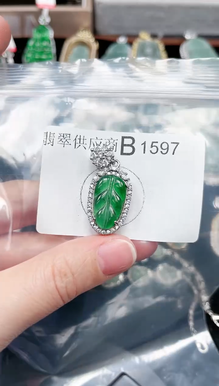 【闪购商品】翡翠颈饰未镶嵌1597赠皮绳