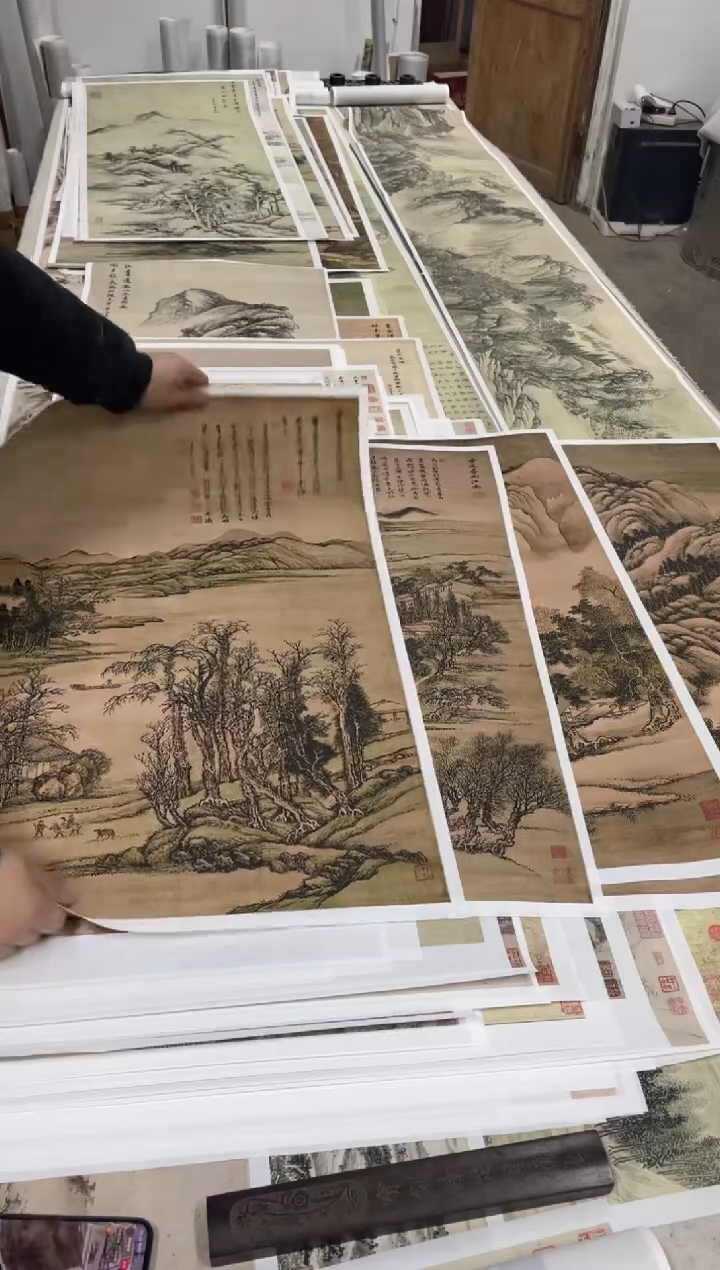 王翚 春夏秋冬四张 微喷复刻
