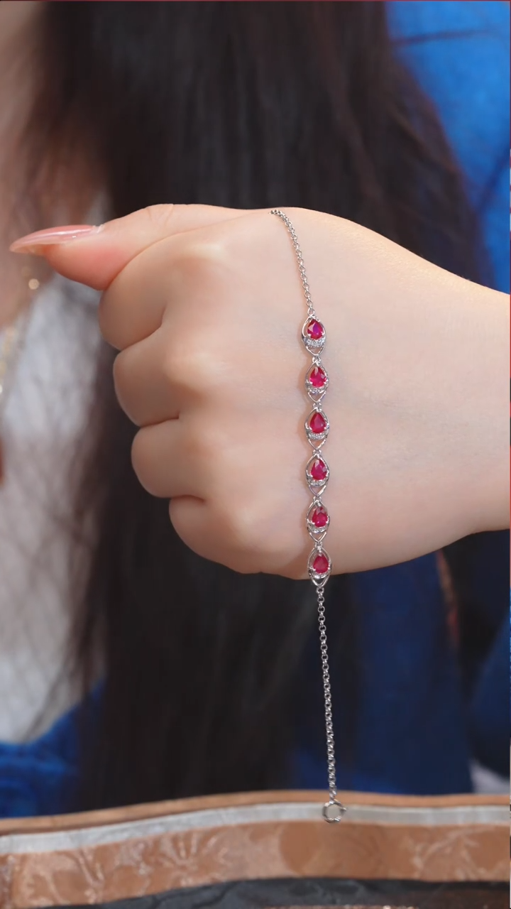 【闪购商品】红宝石手链18K金镶嵌（2.7ct）@@U8134