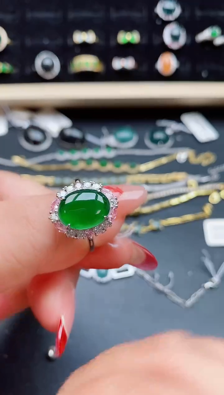 【闪购商品】翡翠戒指银S925镶嵌1212