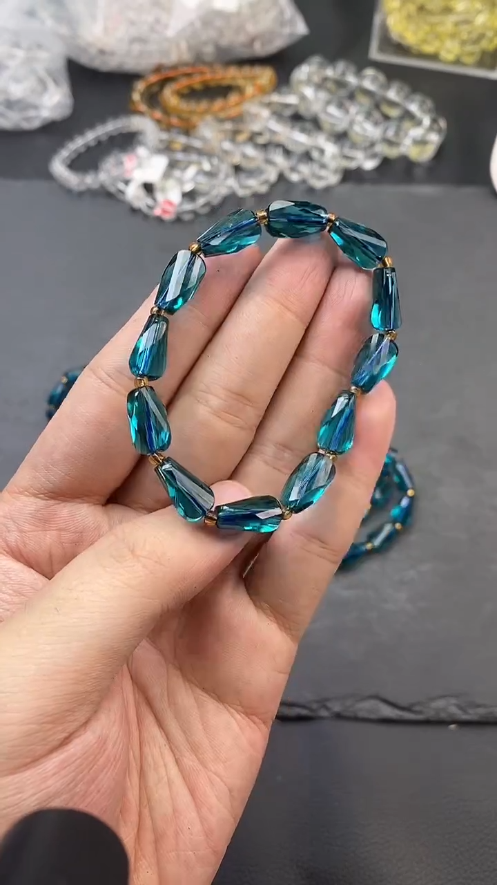 未镶嵌手链托帕石托帕石随型单圈