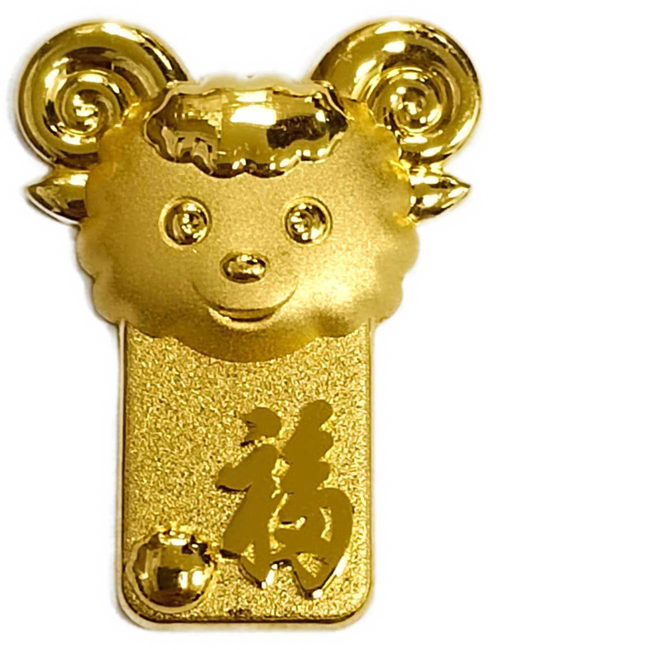 CAIBAI JEWELRY/菜百首饰qh足金饰品金条(异形生肖-羊)-10g