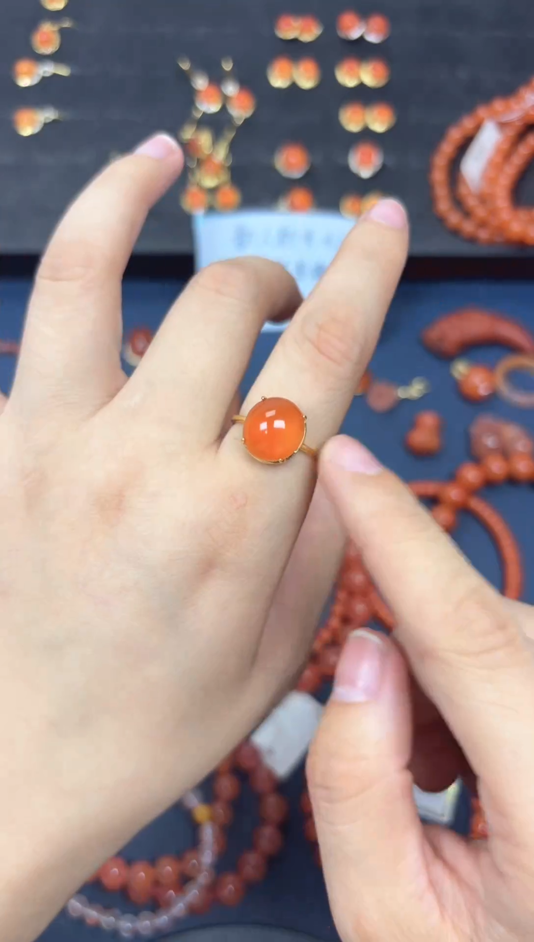 银S925镀金镶嵌天然南红玛瑙（多样性发其一）南红玛瑙07