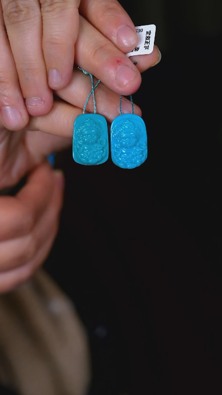 未镶嵌绿松石珠宝奇石黄财神多样性发一