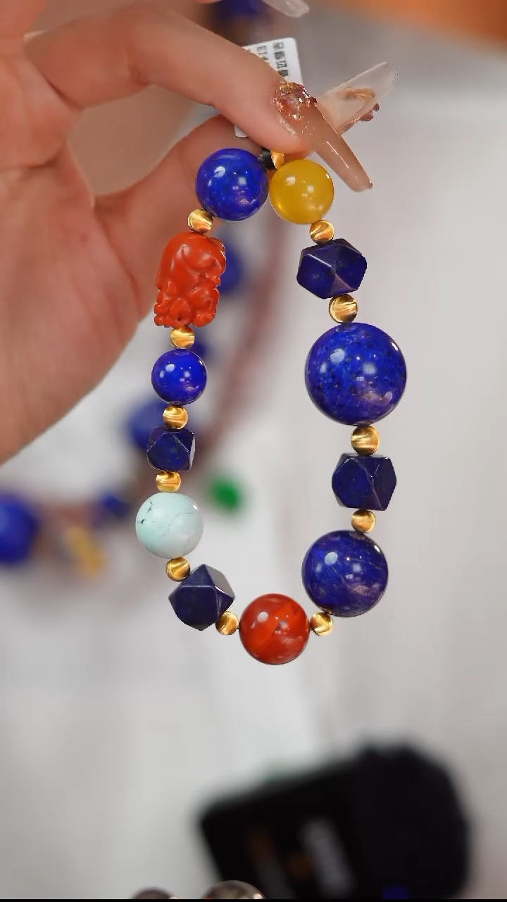 【闪购商品】青金石手串未镶嵌E1412C 青金石松石南红貔貅