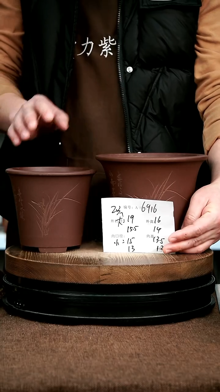 紫砂花盆花卉园艺6916