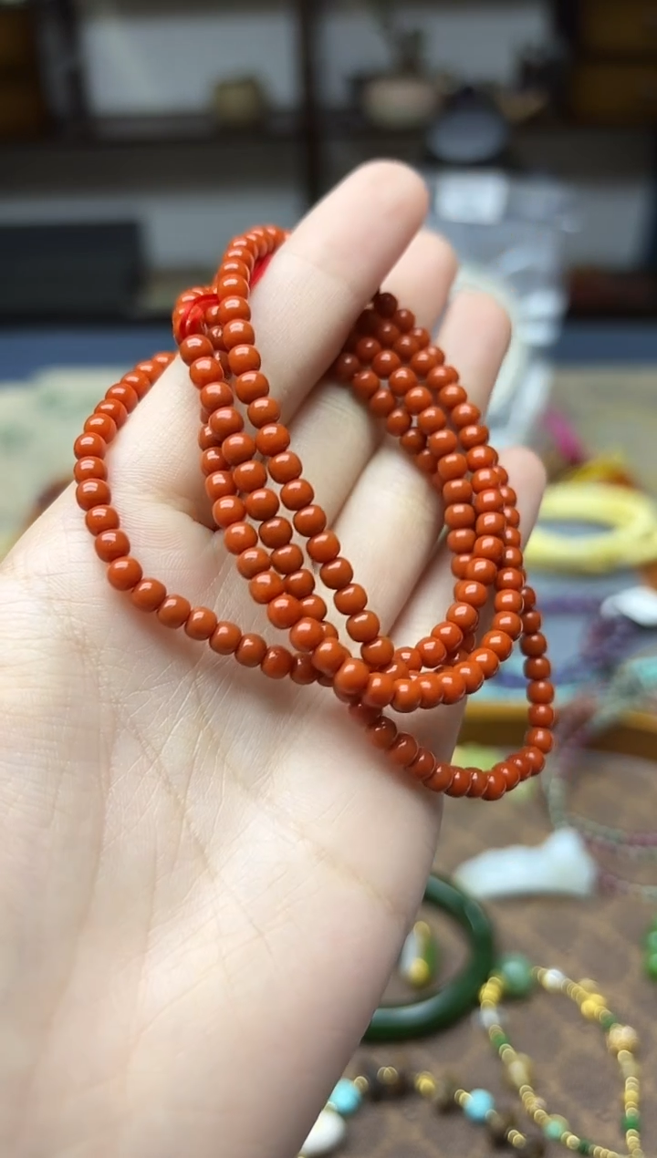 未镶嵌南红玛瑙挂件南红小米珠长串4mmZD