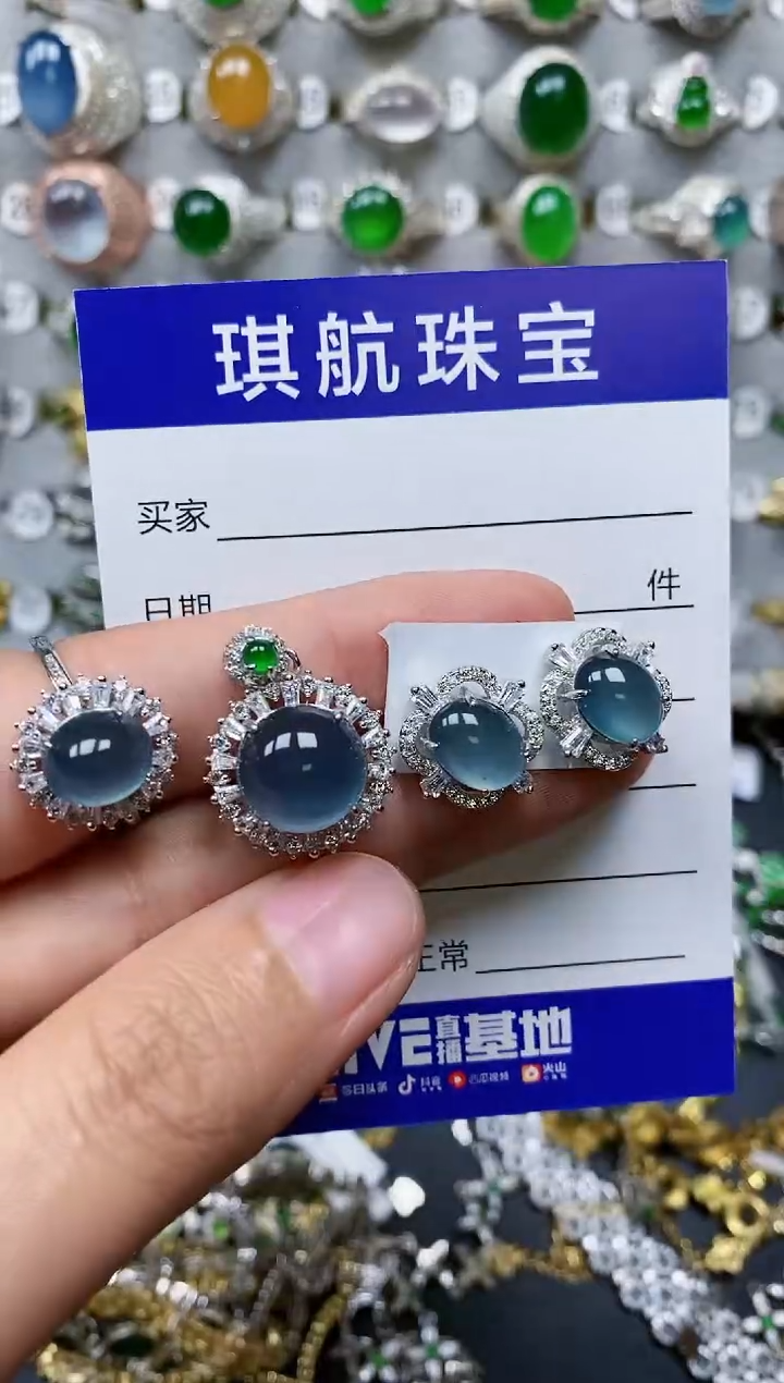 【闪购商品】翡翠颈饰银S925镶嵌0406