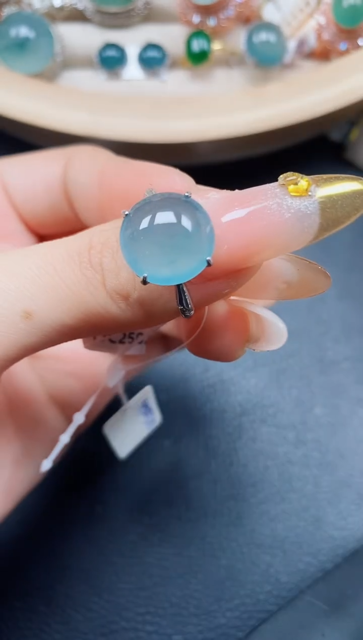 【闪购商品】翡翠戒指银S925镶嵌翡翠