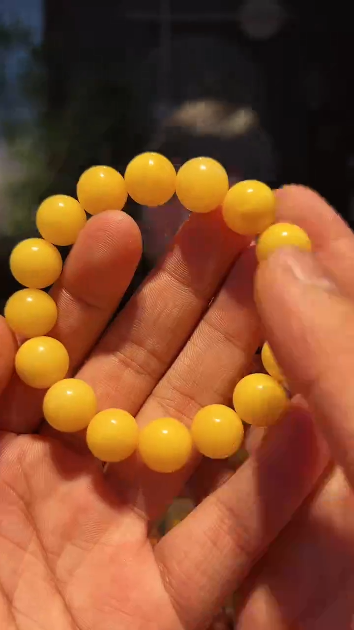 【闪购商品】蜜蜡手链未镶嵌12左右暴力黄