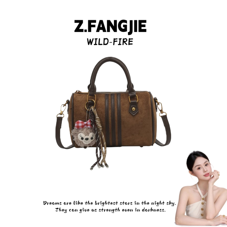 超火斜挎波士顿包包女小众设计轻便手提包简约ins百搭迷你枕头包