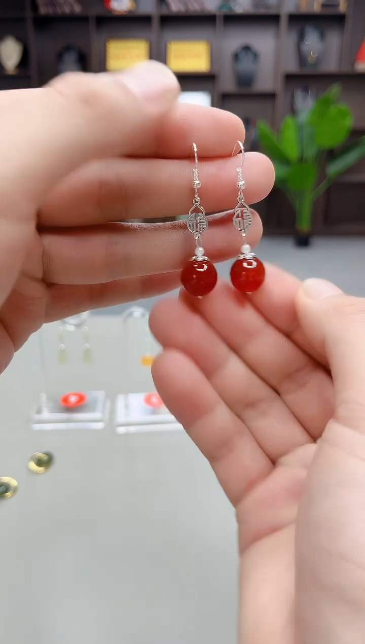 未镶嵌耳饰玛瑙/玉髓230000