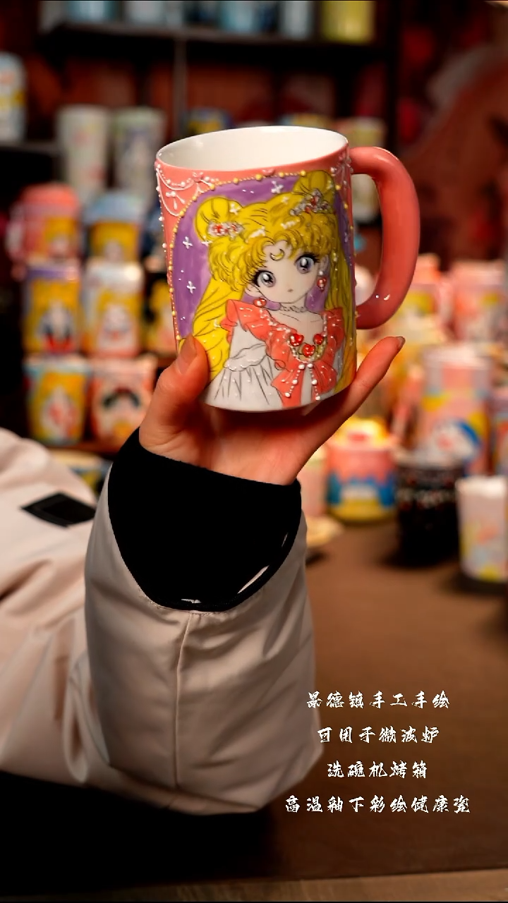 景德镇手工手绘陶瓷杯杯