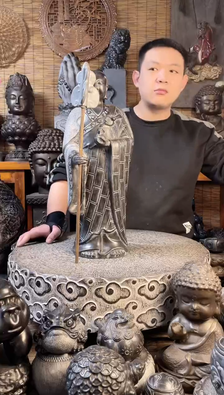 【闪购商品】50地藏天然青石雕刻