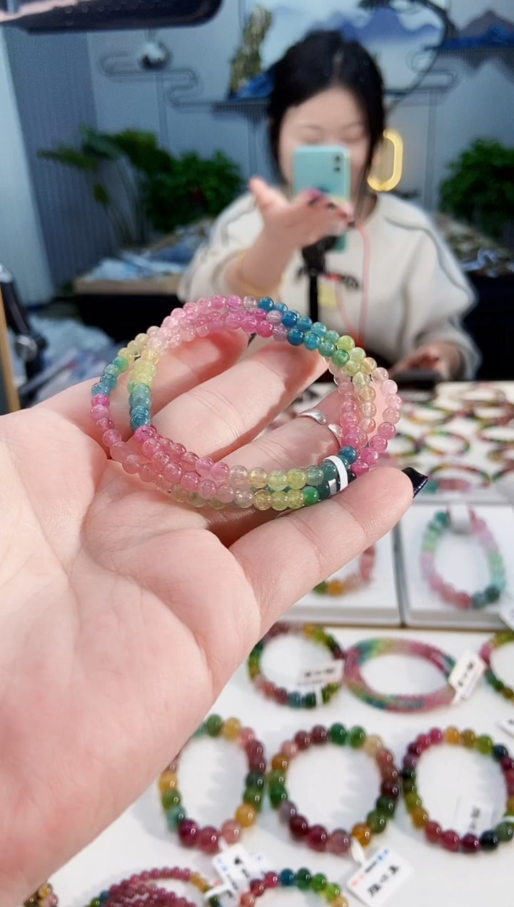 【闪购商品】碧玺手链未镶嵌G2380三圈颜色微差发1