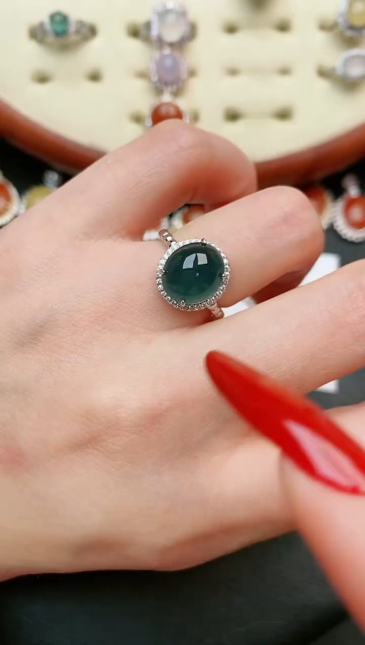 【闪购商品】翡翠戒指银S925镶嵌......