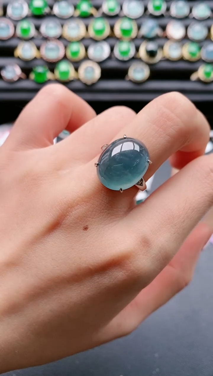 【闪购商品】翡翠戒指银S925镶嵌1111111