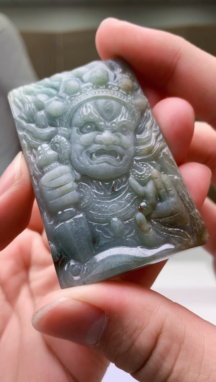 【闪购商品】定制翡翠未镶嵌4812bb-毛货挂件48