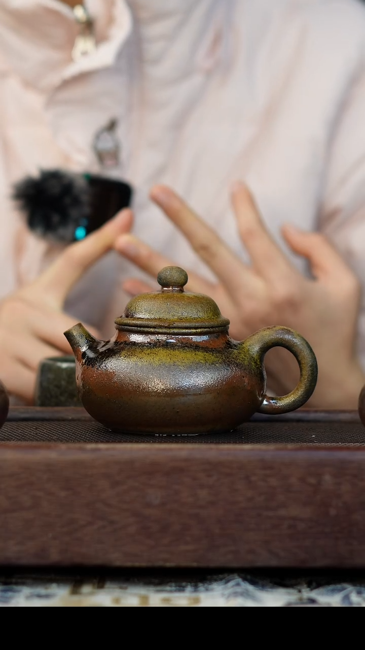 茶壶紫砂柴烧紫砂 天青容天200cc