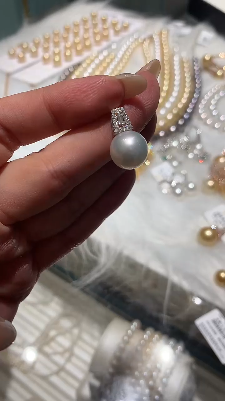 18K金镶嵌吊坠（不含链）海水珍珠A377|5980