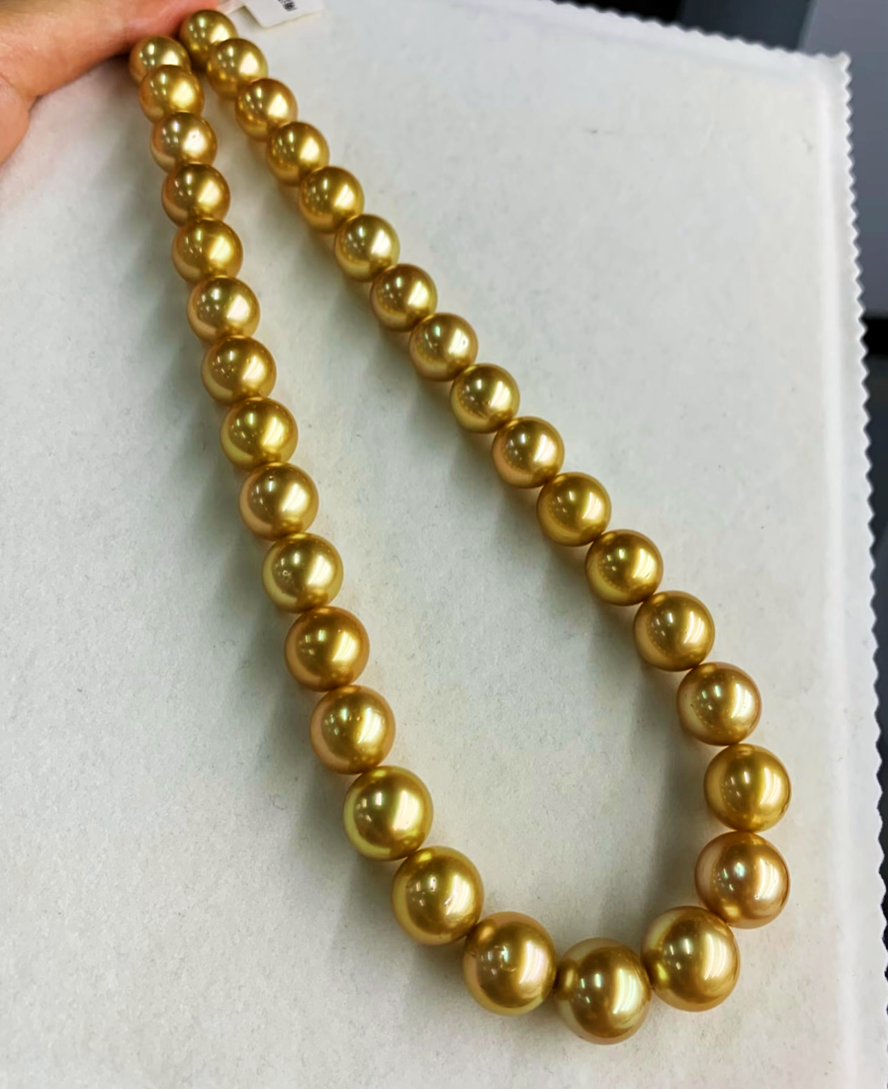 南洋金珠天然海水珍珠满串项链