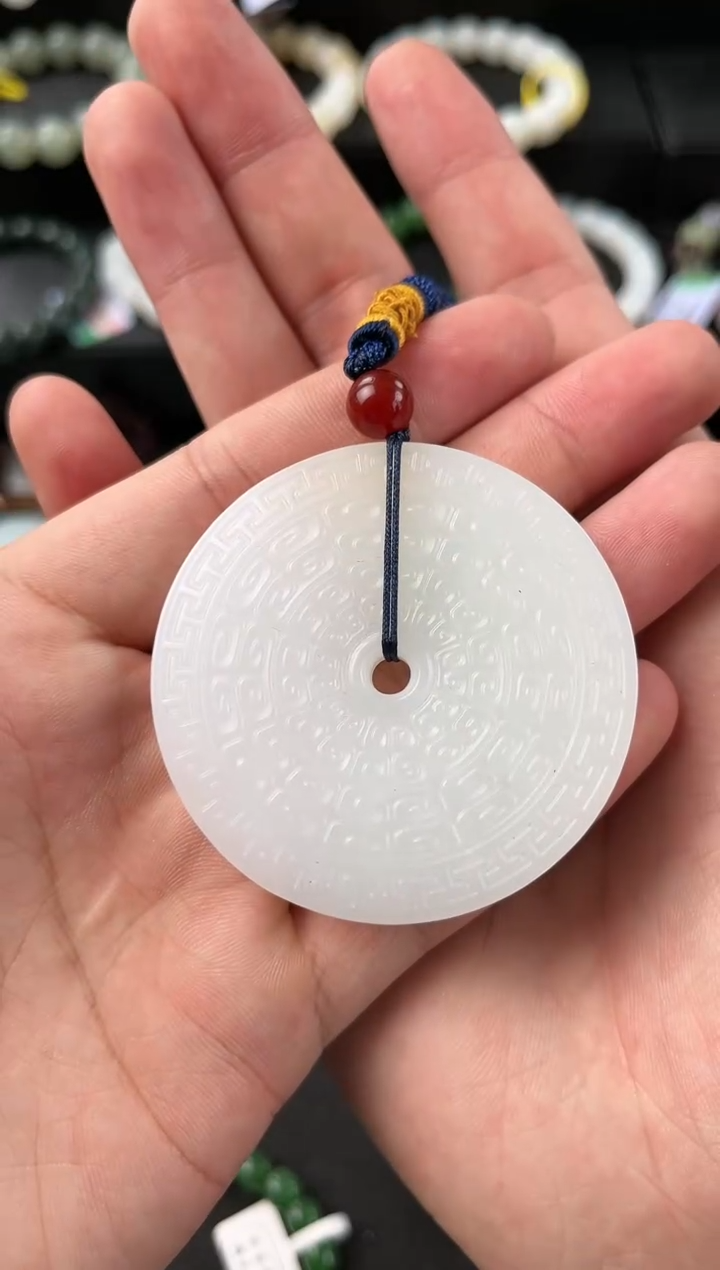 【闪购商品】和田玉挂件未镶嵌且末天泰白玉挂件微色差