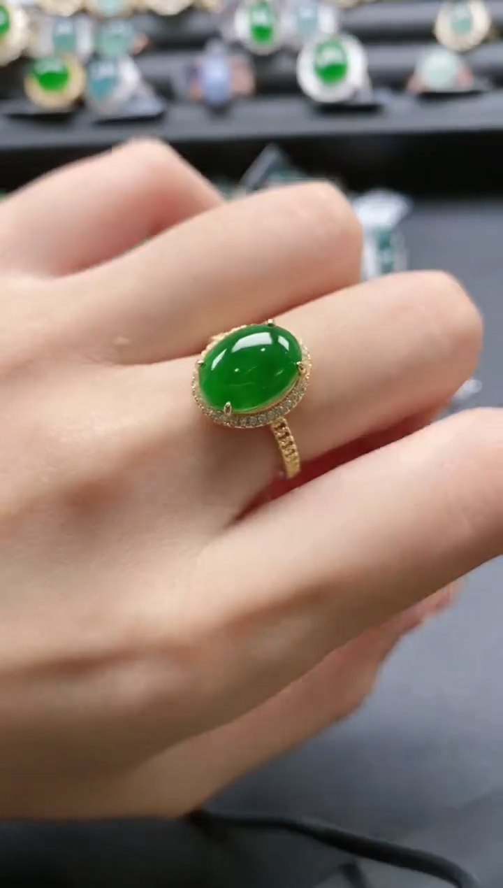 【闪购商品】翡翠戒指银S925镶嵌51511