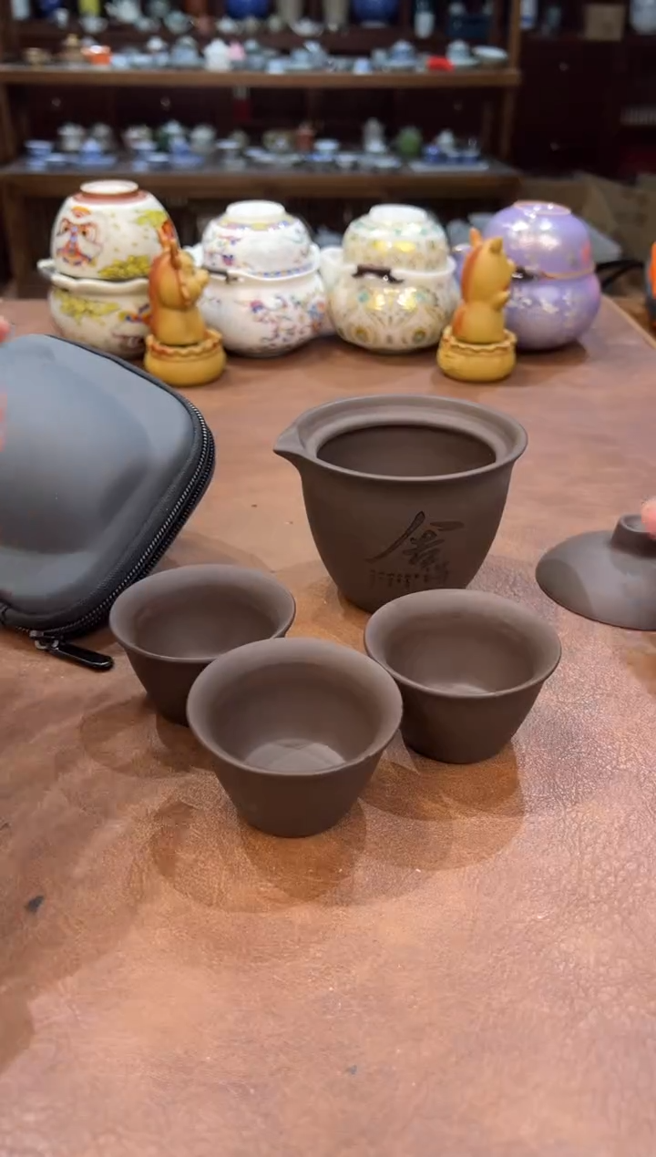 真的很便宜会开片的旅行茶具