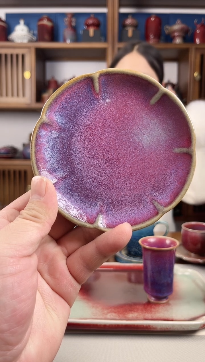 【闪购商品】瓷片钧尚源紫藤杯托花型