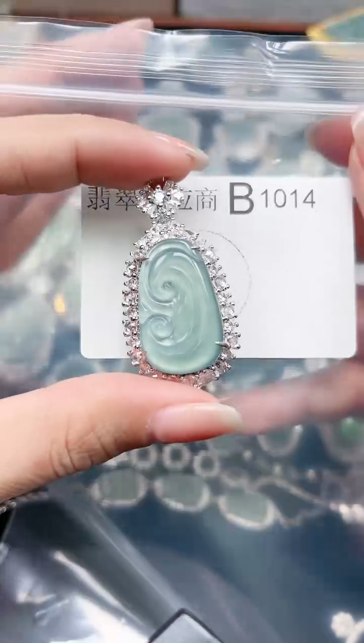 【闪购商品】翡翠颈饰未镶嵌1014赠皮绳