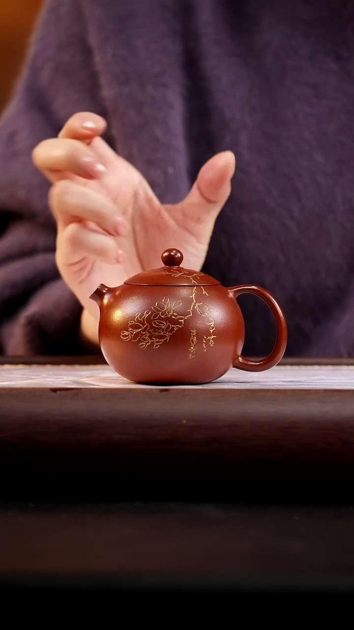 茶壶紫砂朱泥大红袍西施