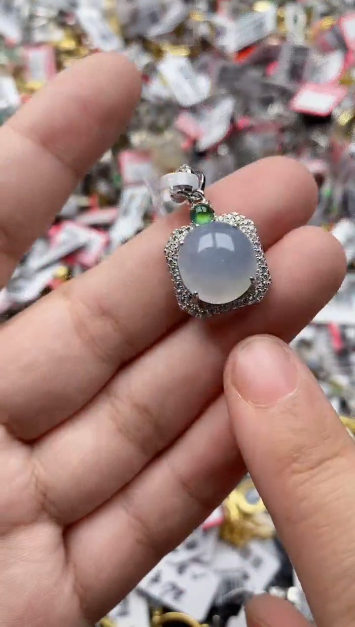 【闪购商品】翡翠戒指银S925镶嵌3333---6