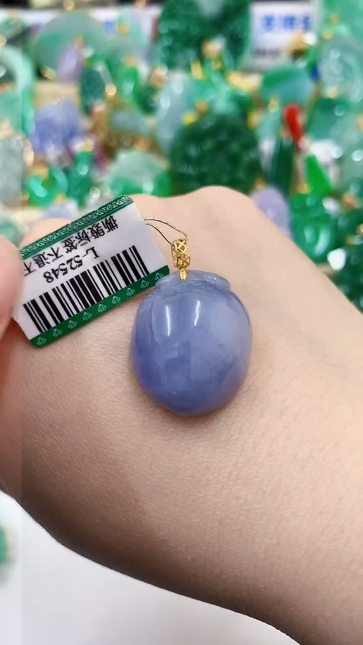 【闪购商品】翡翠吊坠(不含链)18K金镶嵌挂件