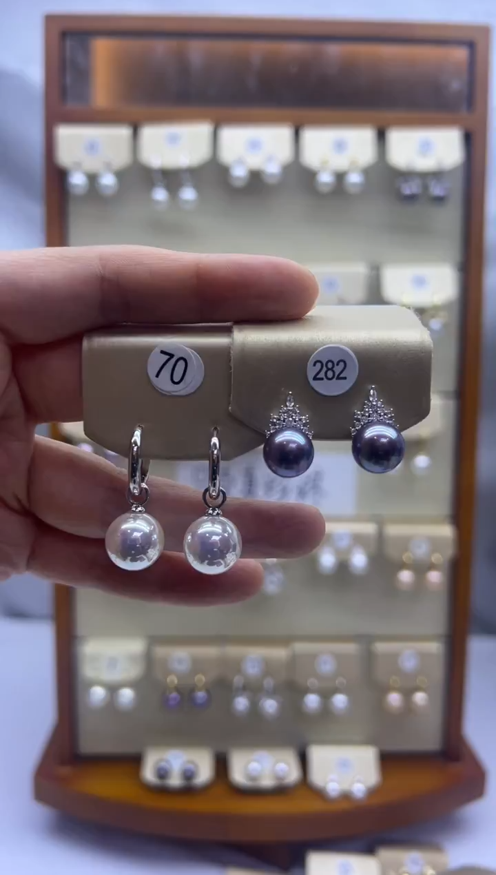 未镶嵌耳饰淡水珍珠70+282