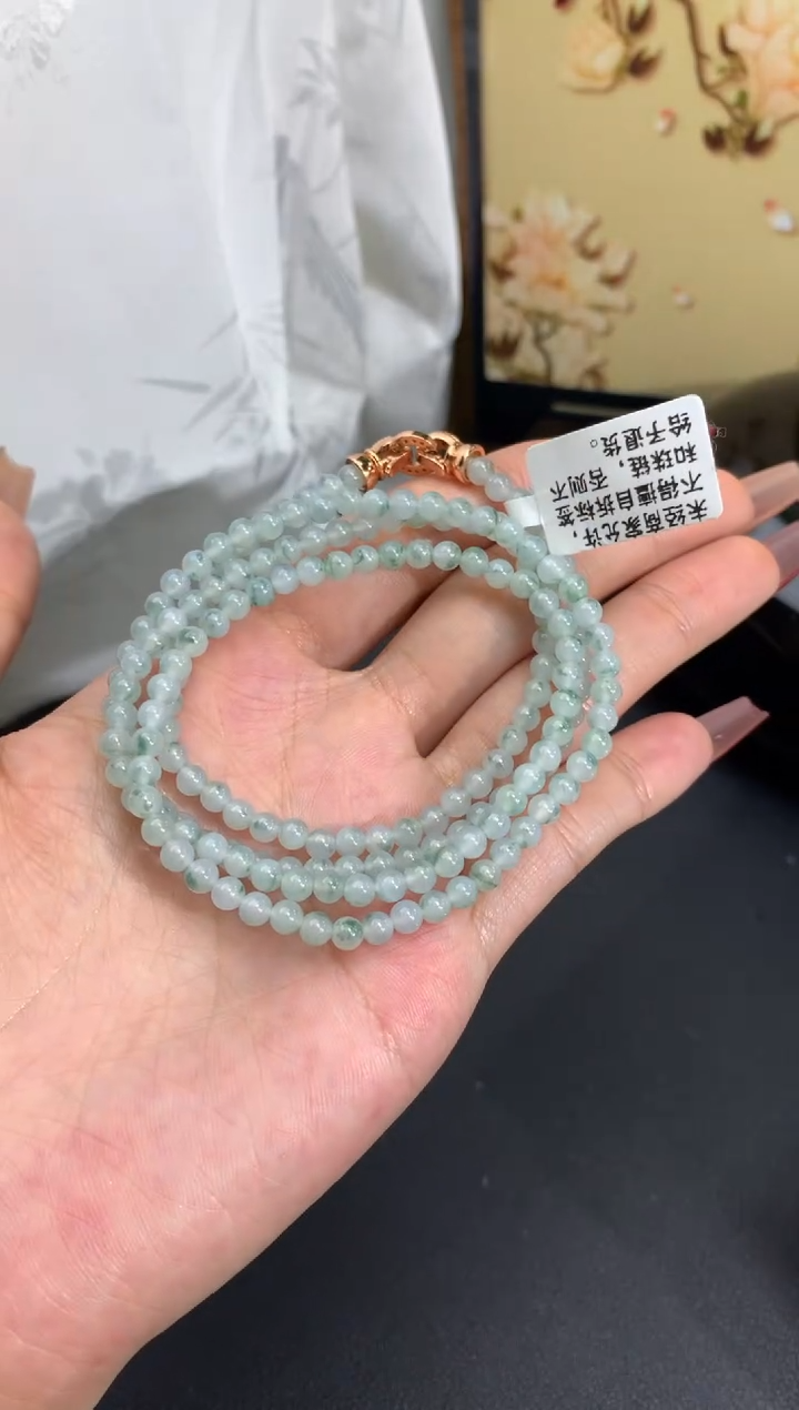 【闪购商品】翡翠手链未镶嵌卡3.8mm