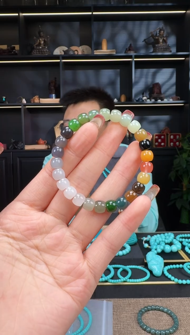 【闪购商品】和田玉2未镶嵌8mm多宝手串