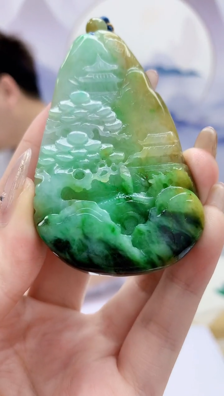 【闪购商品】定制翡翠未镶嵌4868jw-毛货挂件93