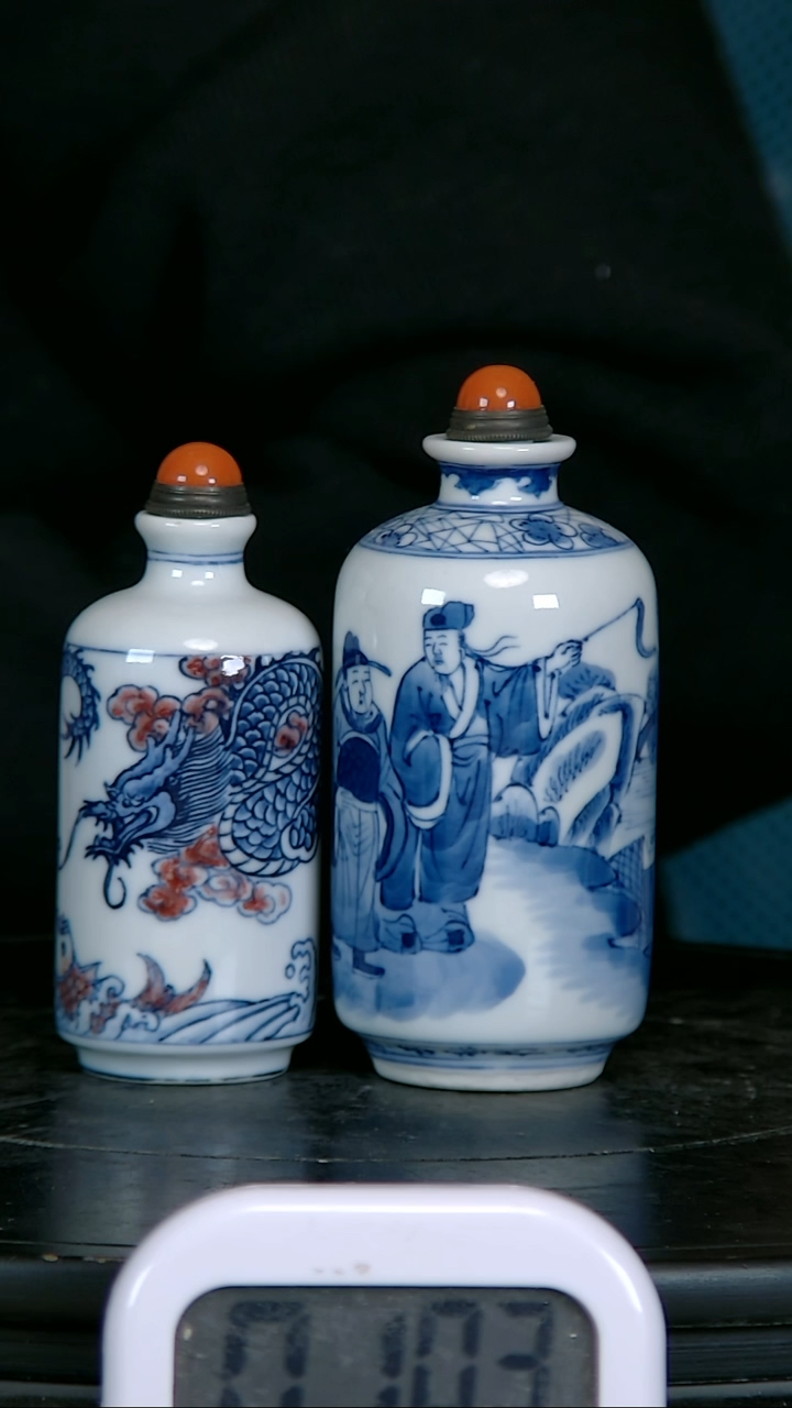 【闪购商品】鼻烟壶青花精护i人物鼻烟壶