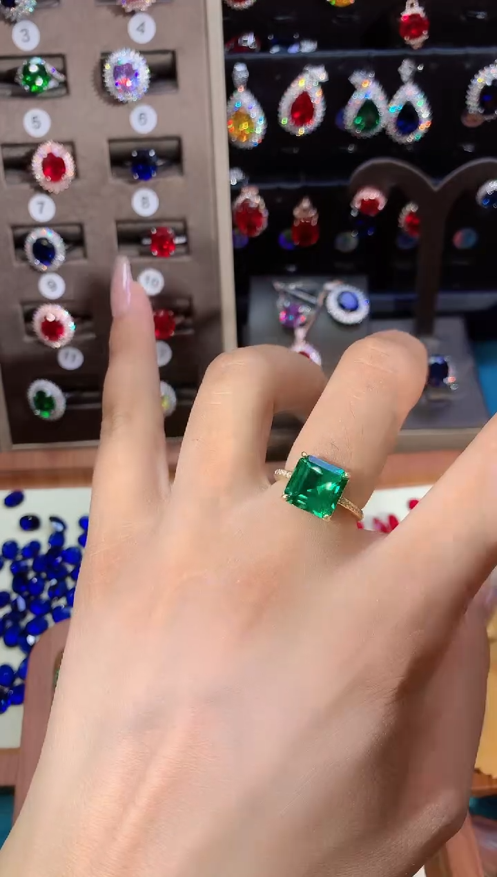 碧玺戒指银S925镶嵌10金