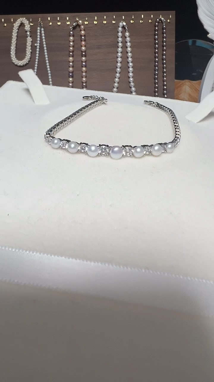 钛钢手绳淡水珍珠永丽珍珠严选