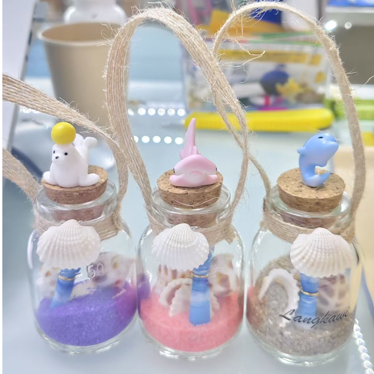 海洋动物挂绳漂流瓶许愿瓶精美礼物学生周边