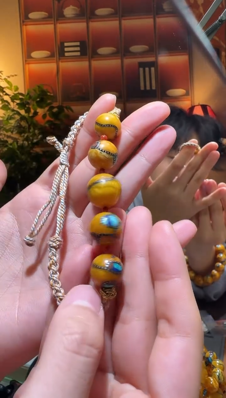 蜜蜡颈饰未镶嵌0854天然蜜蜡珠宝奇石